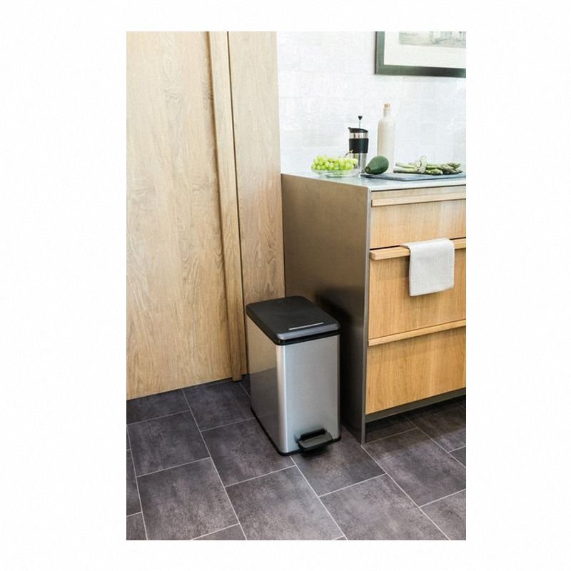 Kosz pedałowy 25L Slim Bin Curver 213300 srebrno czarny