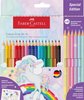 Kredki Grip 2001 Edycja Unicorn 18  Kredek Grip + 6 Kredek Sparkle Pastelowych + Naklejki Faber-Castell