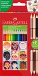 Kredki Trójkątne Children Of The World 12 Kol. + 3 Kredki Dwustronne W Odcieniach Skóry Faber-Castell