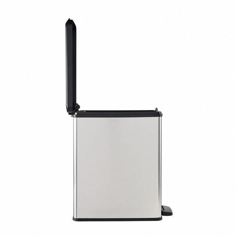 Kosz pedałowy 25L Slim Bin Curver 213300 srebrno czarny