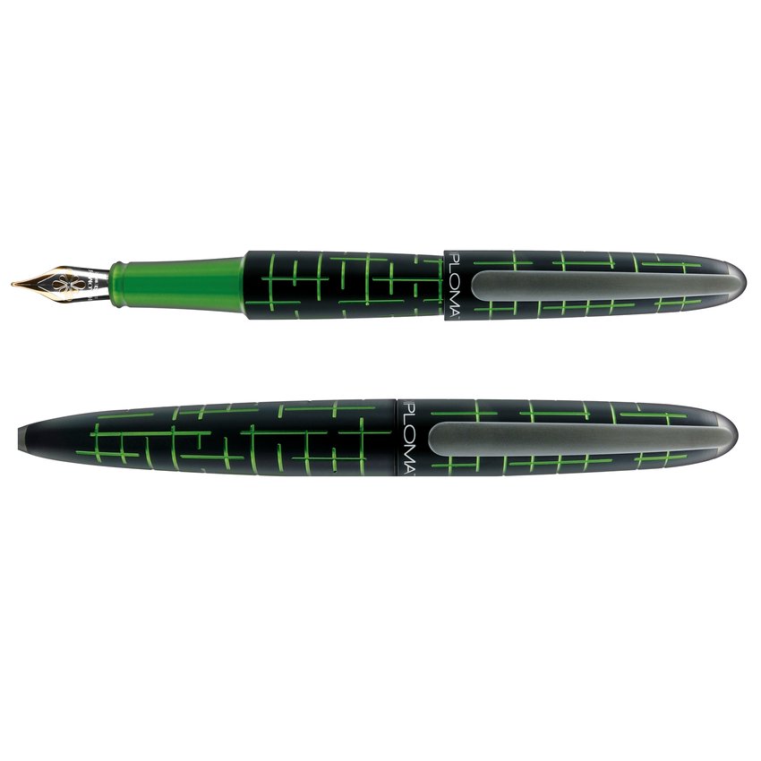 Pióro wieczne DIPLOMAT Elox Matrix B 14ct czarny/zielony