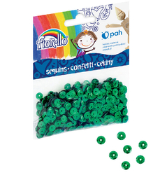 Cekiny confetti GR-C14-6G kółko zielone Fiorello