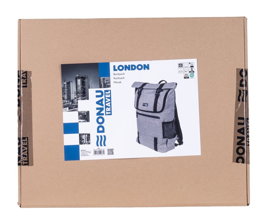 Plecak DONAU TRAVEL London 15,6" 18l szary