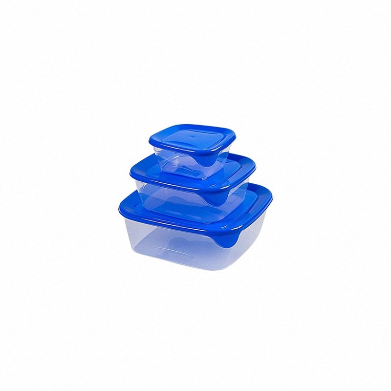 Curver Fresh&Go zestaw pojemników 0,25L 0,8L 1,7L niebieski