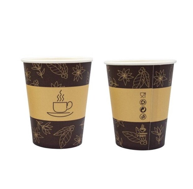 Kubek Papierowy Nadruk 250ml śr.80mm Bio 50szt.  /Love Nature