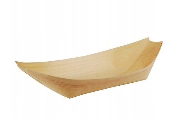 Drewniane miseczki Fingerfood łódka 8,5cm 50szt Papstar