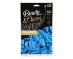 Balony Beauty&Charm, metaliki j. niebieskie 12"/ 50 szt. /GoDan