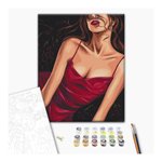 Malowanie po numerach BRUSHME 40x50 cm uwodzicielska czerwień 1 szt., w pudełku