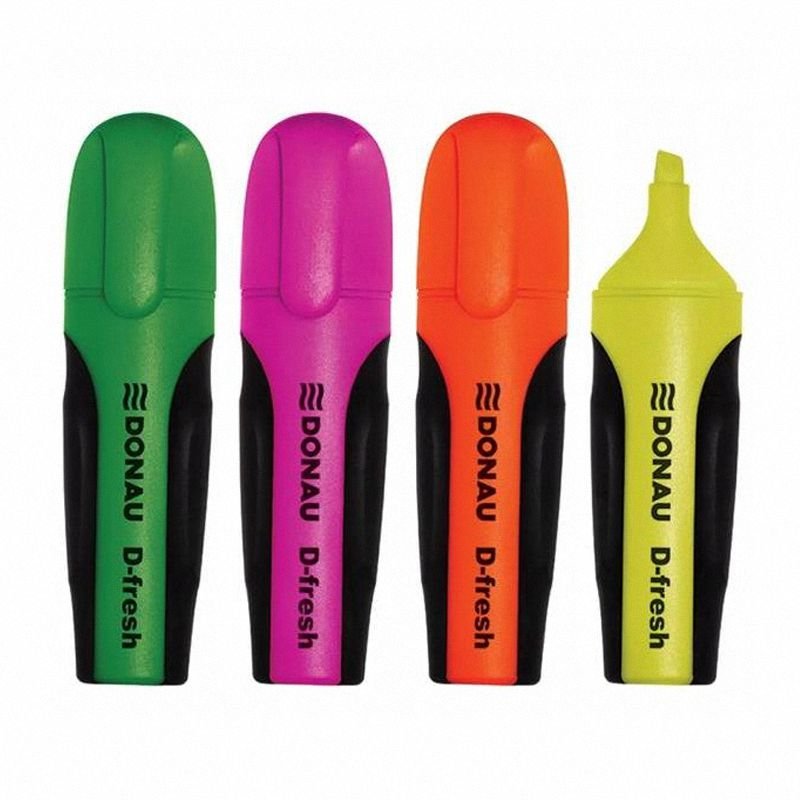 Zakreślacz Fluorescencyjny Donau D-Fresh 2-5mm(Linia) 4Szt. Mix Kolorów