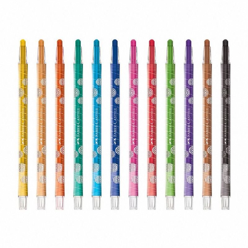 Kredki Woskowe Wykręcane 12 Kol. Opak. Kartonowe Faber-Castell