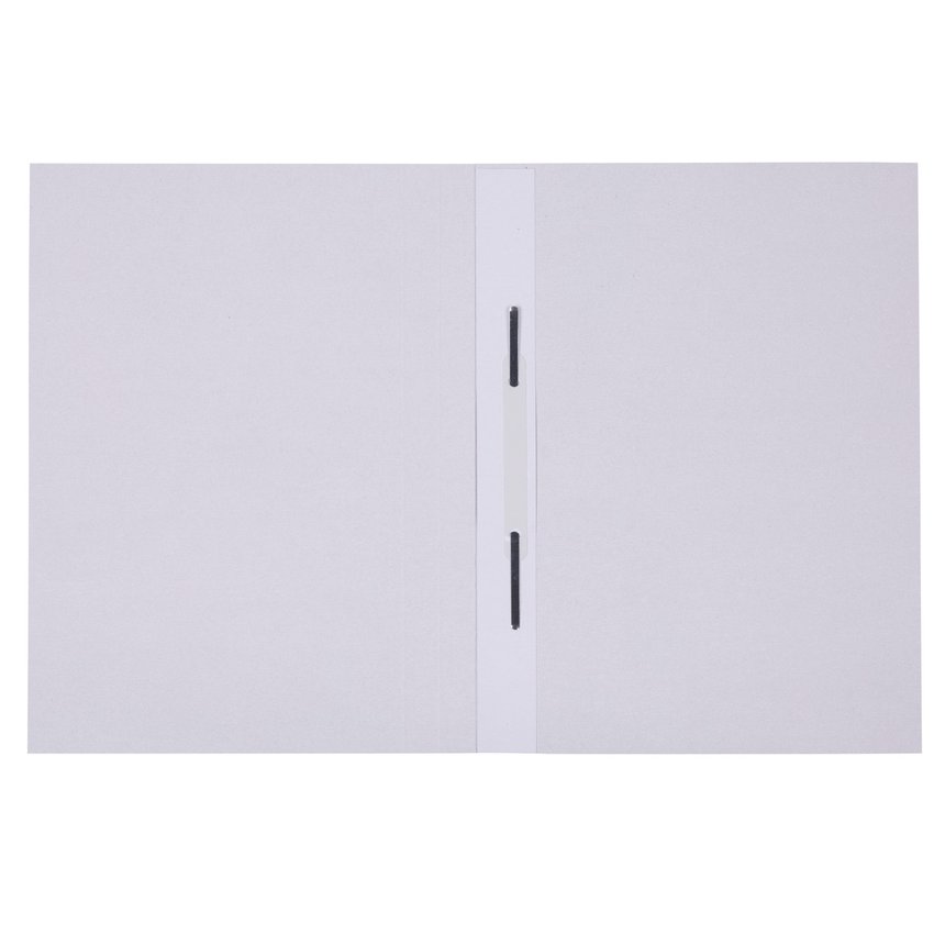 Skoroszyt OFFICE PRODUCTS Budget Pro karton z listwą biały wewn., A4 250gsm biały