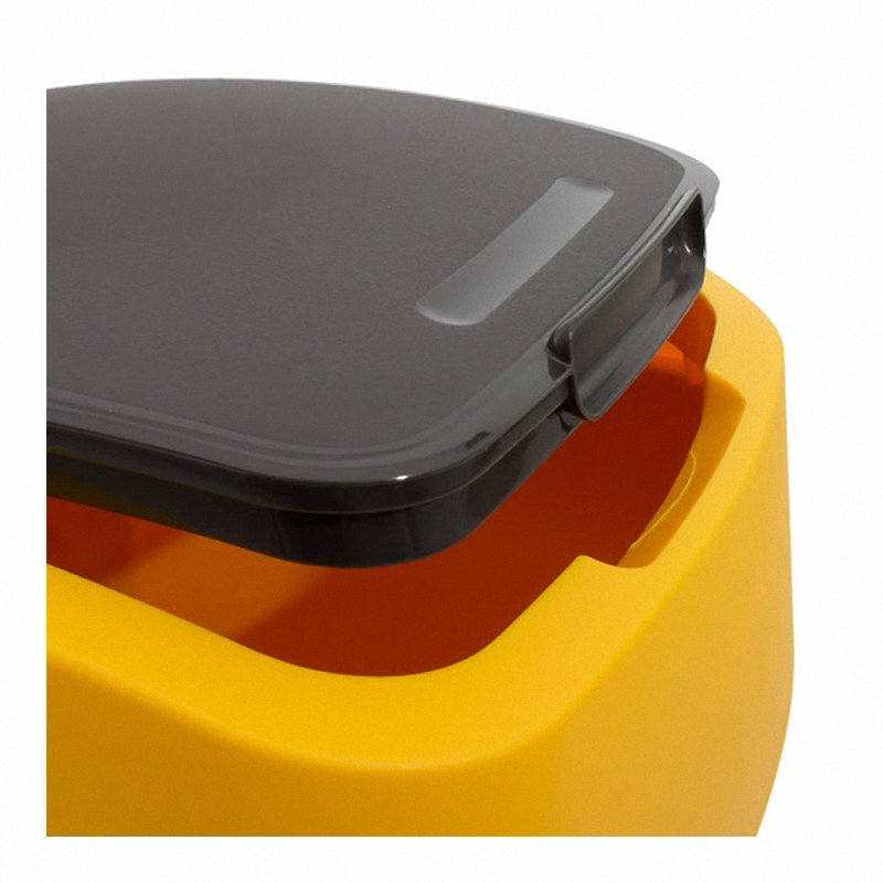 Kosz uchylny Flip Curver 25L srebrny pomarańczowy 190169