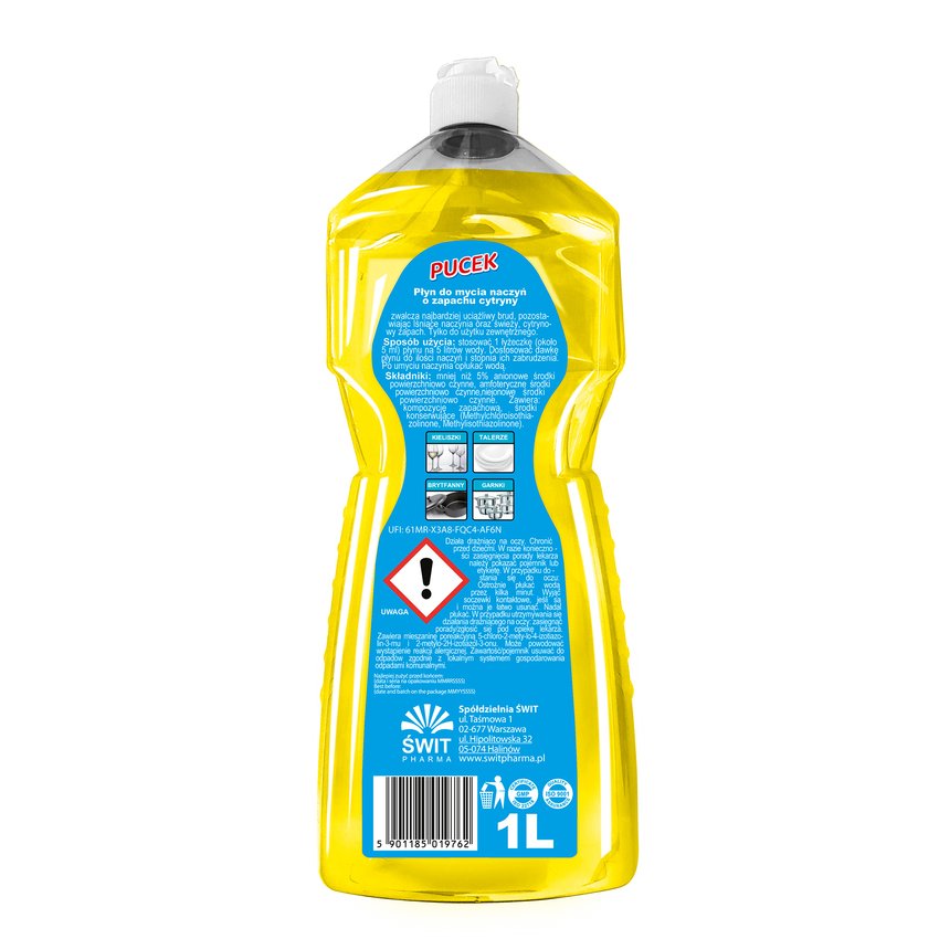 Płyn do mycia naczyń PUCEK cytrynowy 1000 ml