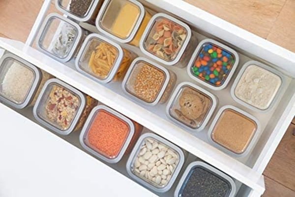 Pojemnik na sypkie Dry Cube 0,8L ciemnoszary transparentny Curver