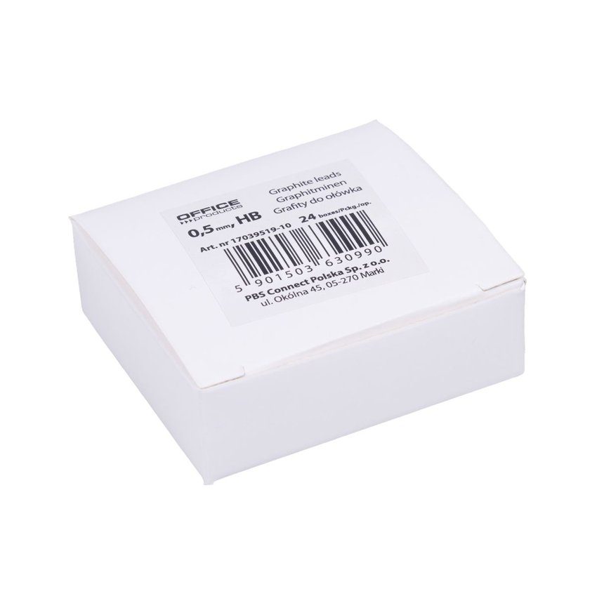 Grafit do ołówka automatycznego OFFICE PRODUCTS HB 05mm 12szt., pudełko