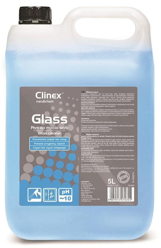 Płyn do mycia szyb Clinex Glass 77-111 kanister 5L