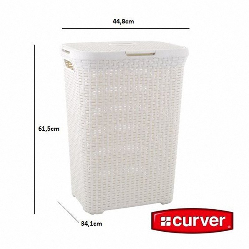 Kosz na pranie Curver Style 60L kremowy model 189207