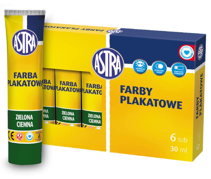 Farba Plakatowa 30ml Zielona Ciemna /Astra