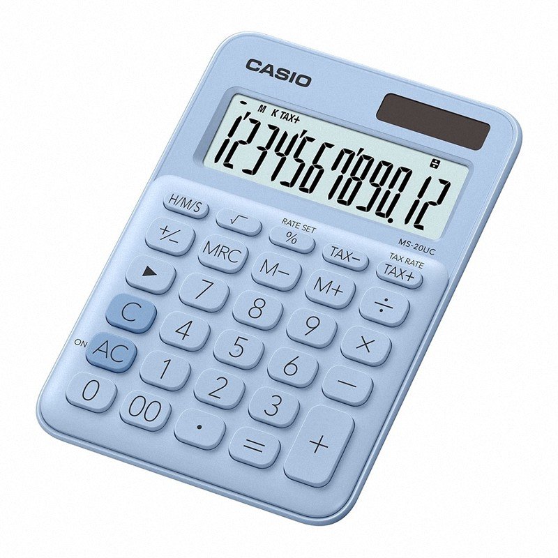 Kalkulator Casio MS-20UC-LB Błękitny