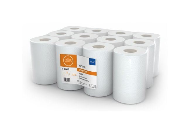 Ręcznik papierowy Ellis Comfort R40/2 biały 2W 12 szt