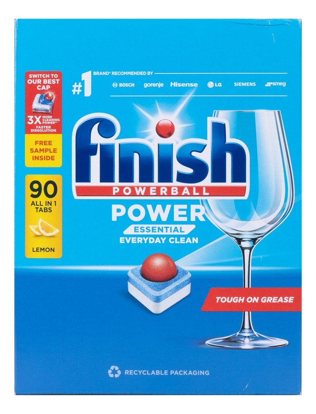 Tabletki do zmywarki FINISH Power Essential 90szt+2gratis lemon