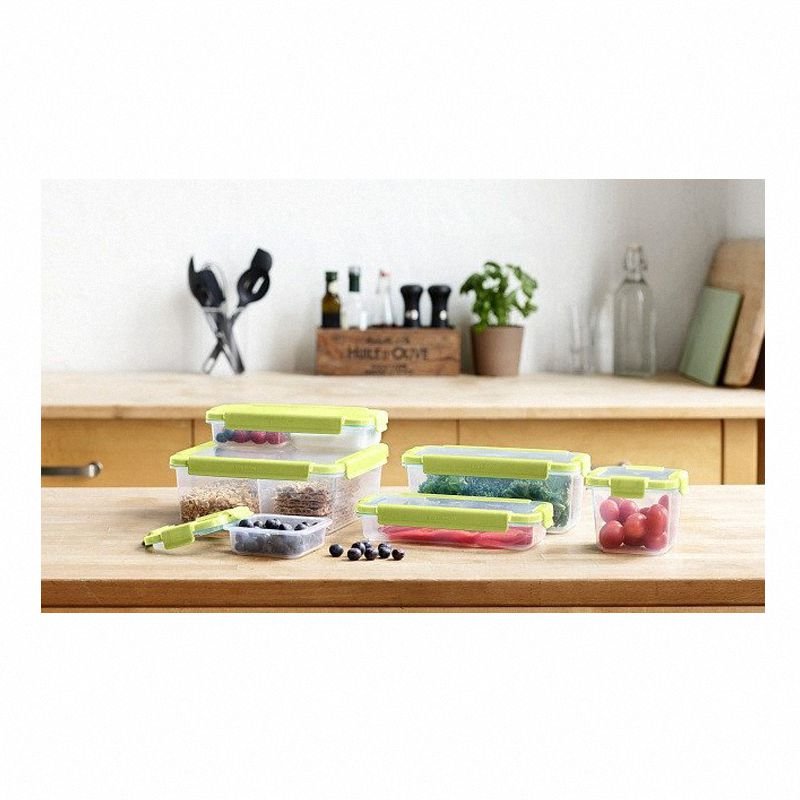 Curver Smart Fresh kwadratowy pojemnik 1,1L zielony transparenty