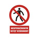 Znak TDC Nieupoważnionym Wstęp Wzbroniony  /TDC
