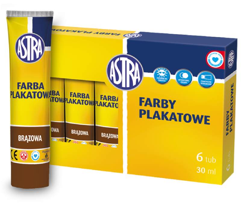 Farba Plakatowa 30ml Brązowa /Astra