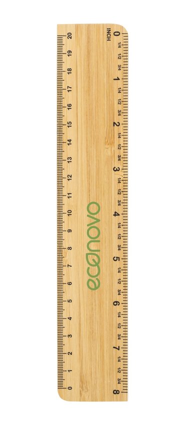 Linijka ECONOVO 20cm 100% z biodegradowalnego bambusa naturalny