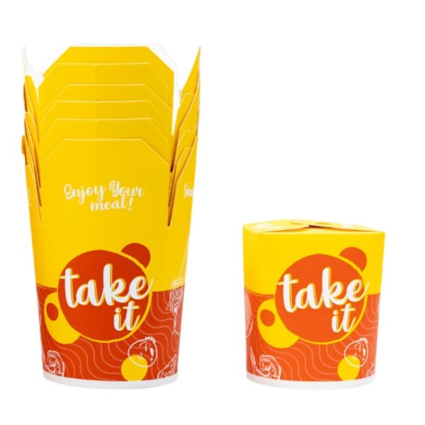 Pojemnik Papierowy Kebab Food Box 1000ml A'50 Bio /LoveNature