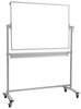 Tablica Obrotowo-Jezdna Memobe, Dwustronna, Suchościeralna Magnetyczna Biała, Rama Aluminiowa, Stelaż Standard, 150X100Xh185 Cm