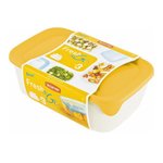 Zestaw Pojemników Na Żywność Fresh&Go 2L+1L+0,5L Żółty Transparentny / Curver 182602