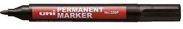 Czerwony marker permanentny Uni 320F z okrągłą końcówką