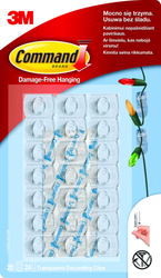 Haczyki Plastikowe Samoprzylepne 20szt. Przezroczyste (17026CLR) /Command