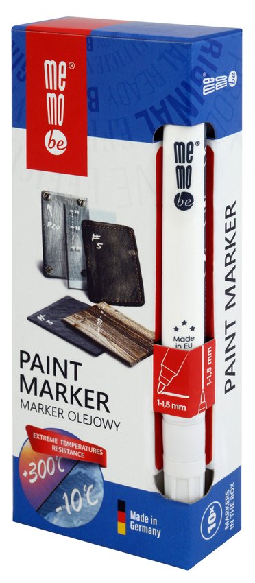 Marker Olejowy Mm300 Memobe, Końcówka Okrągła 1-1,5 Mm Biały