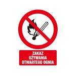 Znak TDC Zakaz Używania Otwartego Ognia  /TDC