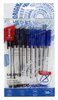Długopis Biurowy Przezroczysty 1 Mm Memobe Czarny + Niebieski 10 Szt. Etui