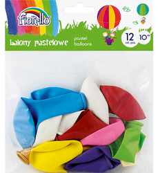 BALONY Fiorello Pastel 10&#8243  MIX 12 szt.