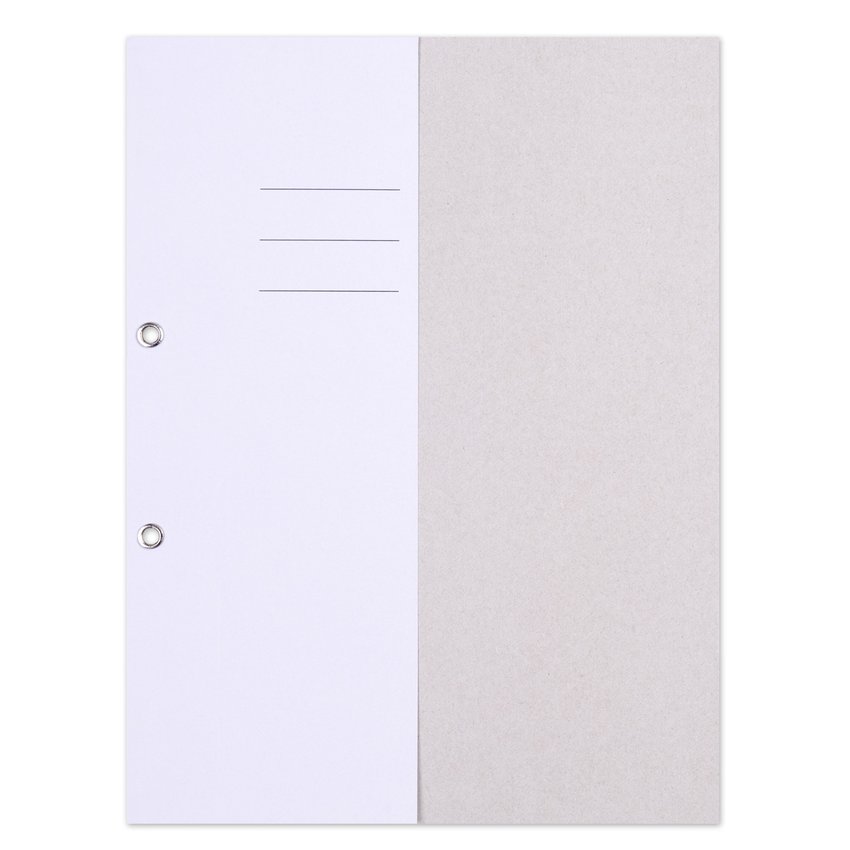 Skoroszyt OFFICE PRODUCTS Budget karton z oczkiem nadruk 1/2 A4 250gsm biały