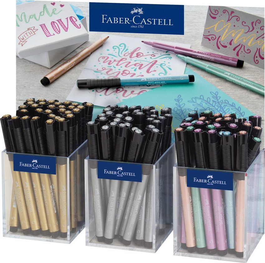 Pitt Artist Pen Kol. Metaliczne 3X30 szt. Display Faber-Castell