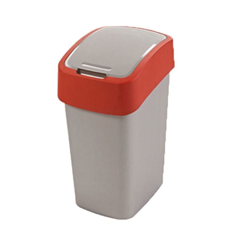Kosz Flip Bin Curver 190170 10L srebrny czerwony