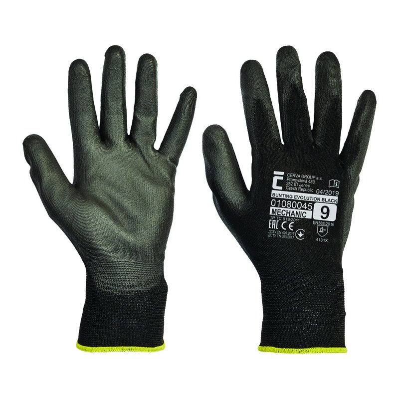 Rękawice Evolution Black Montażowe Rozm. 10 Czarne /CERVA