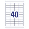 Etykiety Samop. Avery 48,5x25,4 40/A4 A'25 QuickPeel Białe No.4780