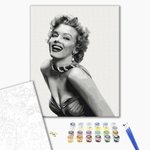 Malowanie po numerach BRUSHME 40x50 cm niezapomniana Monroe 1 szt., w pudełku