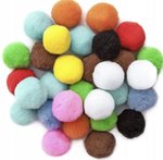 Pompony Poliestrowe 5cm A'30 [KSPO-063] Mix / DpCraft