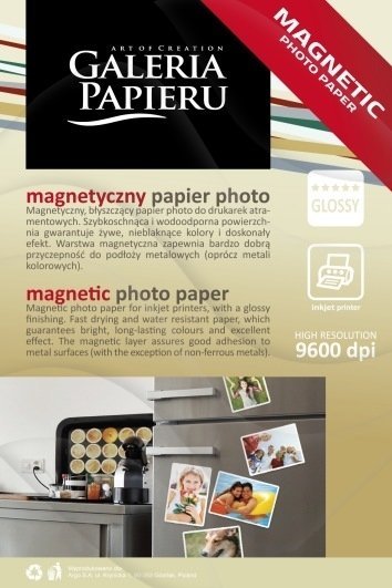 Papier Fotograficzny Galeria Papieru 10x15cm Glossy Magnetyczny 5szt. /Argo