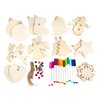 Zestaw Kreatywny Drewniane Ozdoby Świąteczne 72szt. /DpCraft