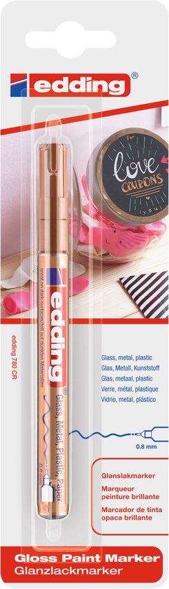 Marker olejowy połyskujący e-780 EDDING 08mm blister miedziany