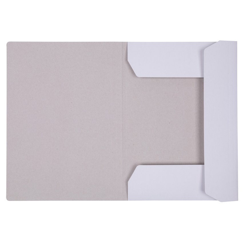 Teczka z gumką OFFICE PRODUCTS Budget karton A4 250gsm 3-skrz., biała