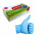 Rękawice Nitrylowe Bezpudrowe Niebieskie M 100szt.  /Master
